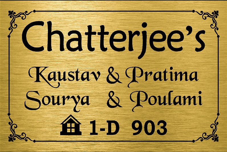 Golden Steel Name Plate