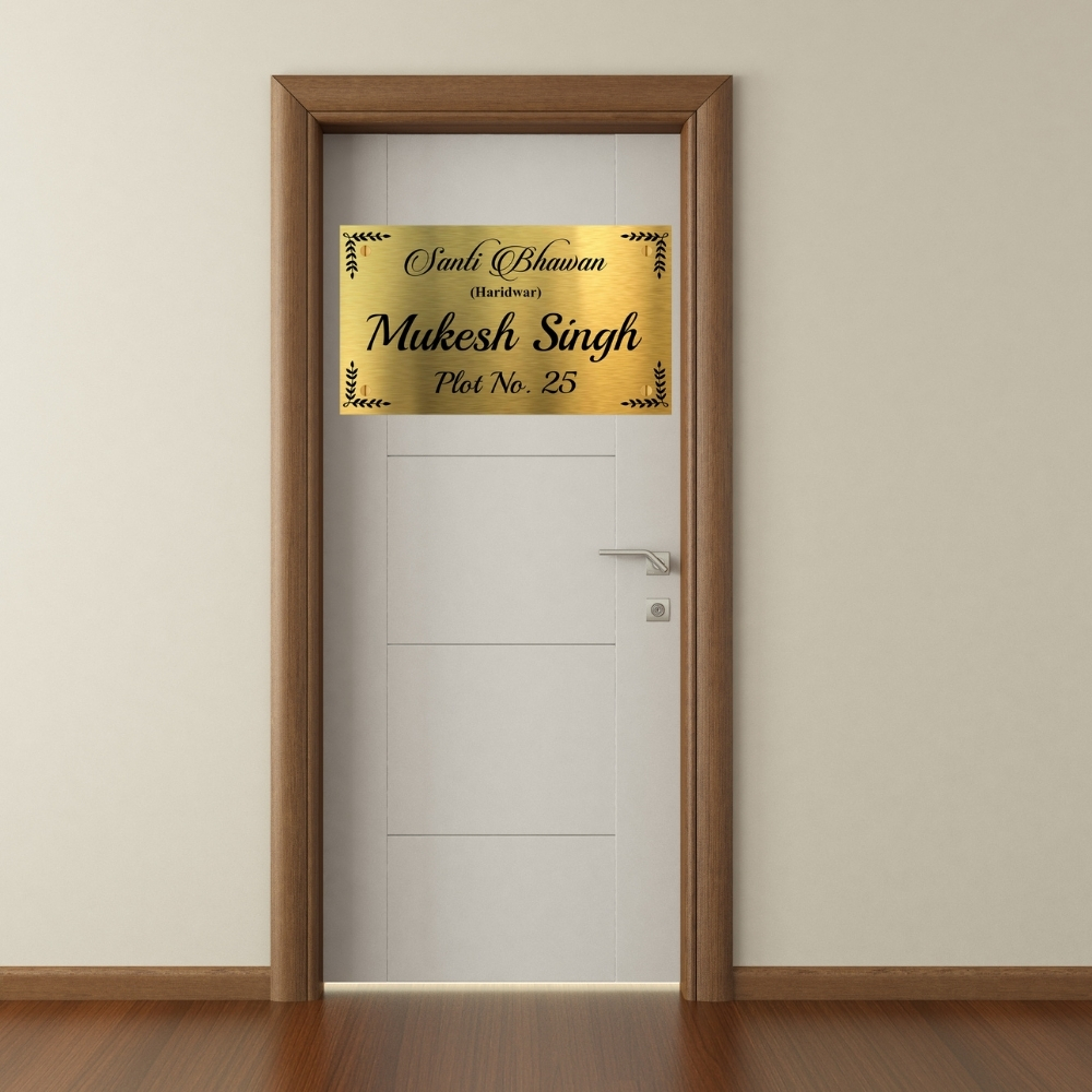 Golden Steel Name Plate   — Image 2